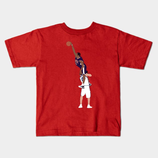 Vince Carter Olympics Dunk Kids T-Shirt by rattraptees